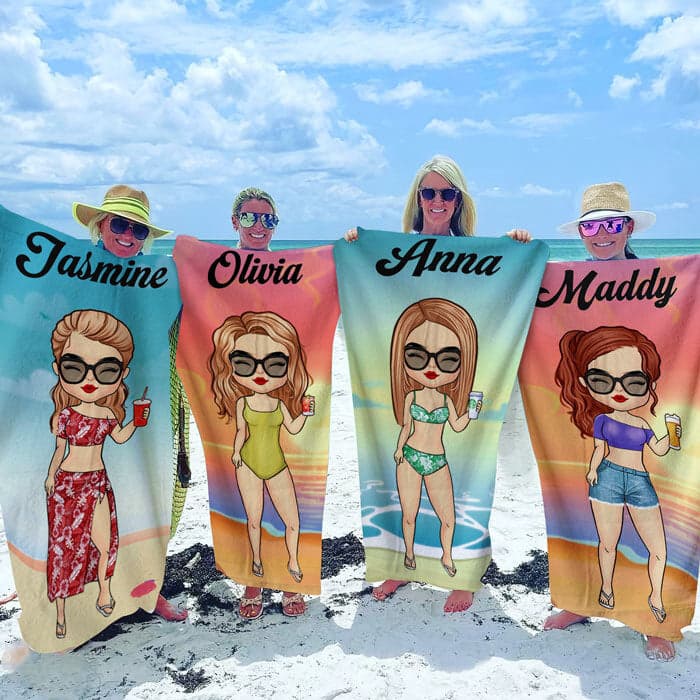 Custom Summer Beach Towel for Vacation | POD Dropship, Sand-Free, Personalized - Custom Beach Towel Wholesale | MCDFL