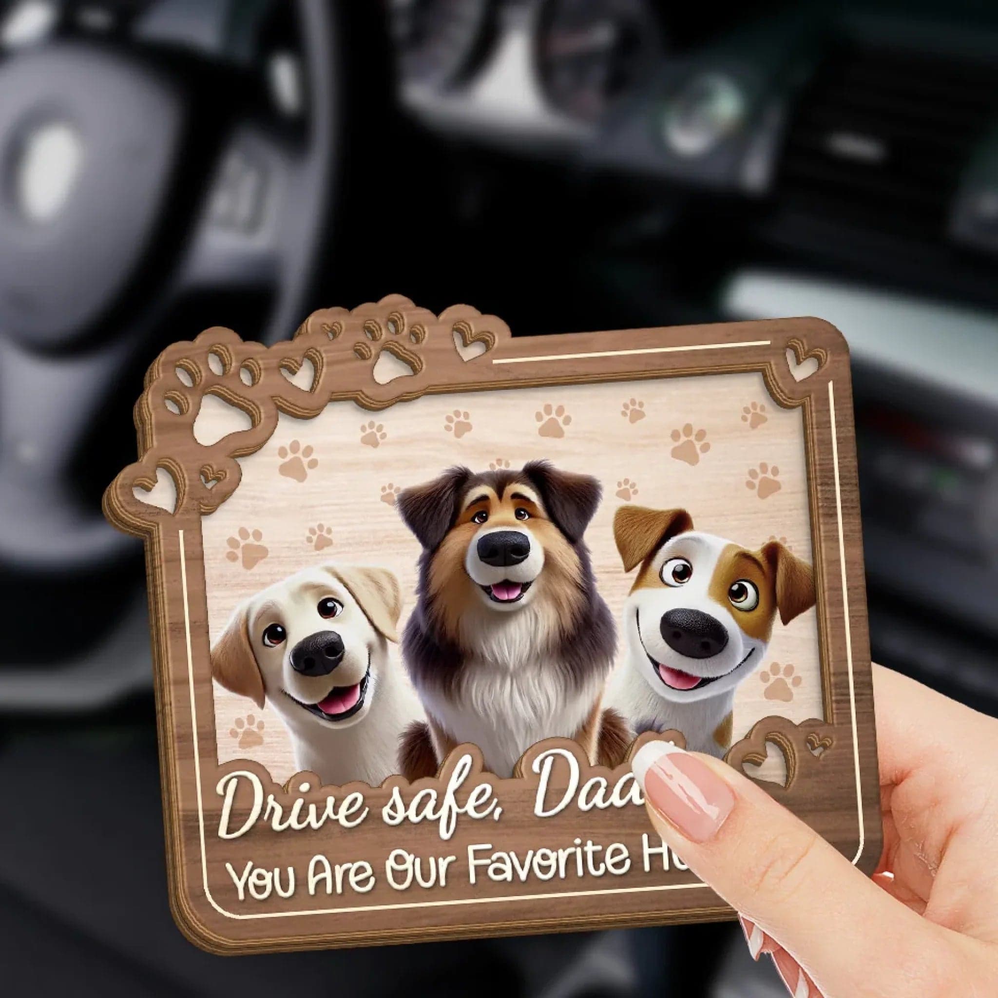 Pet Memorial Custom Visor Clip | POD Dropship, MOQ 1 Wholesale - Car Visor Clip Detail | Wholesale POD Supplier | MCDFL