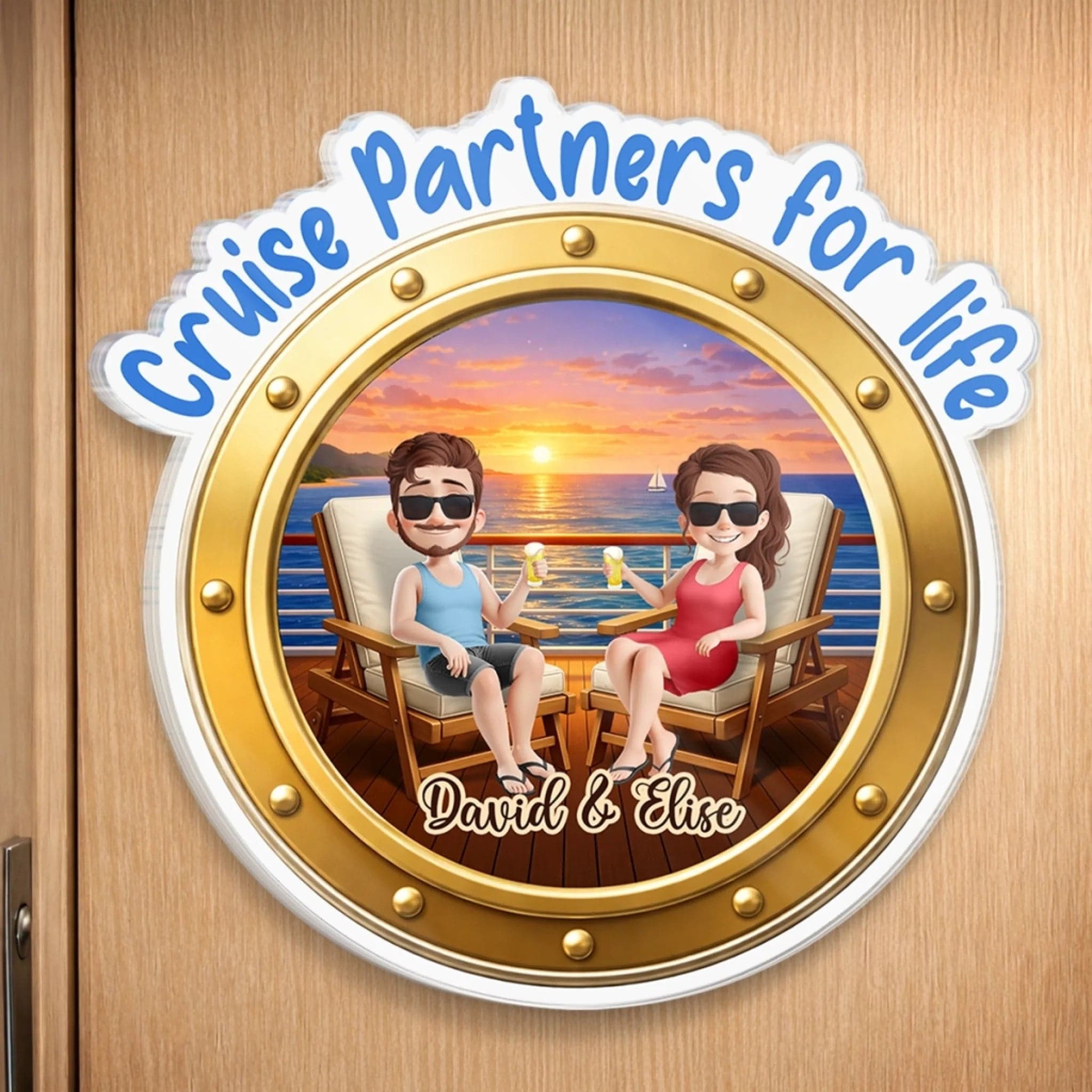 Custom Cruise Ship Door Magnet | POD Dropship, Personalized Travel Gifts - Custom Acrylic Magnet Wholesale | MCDFL