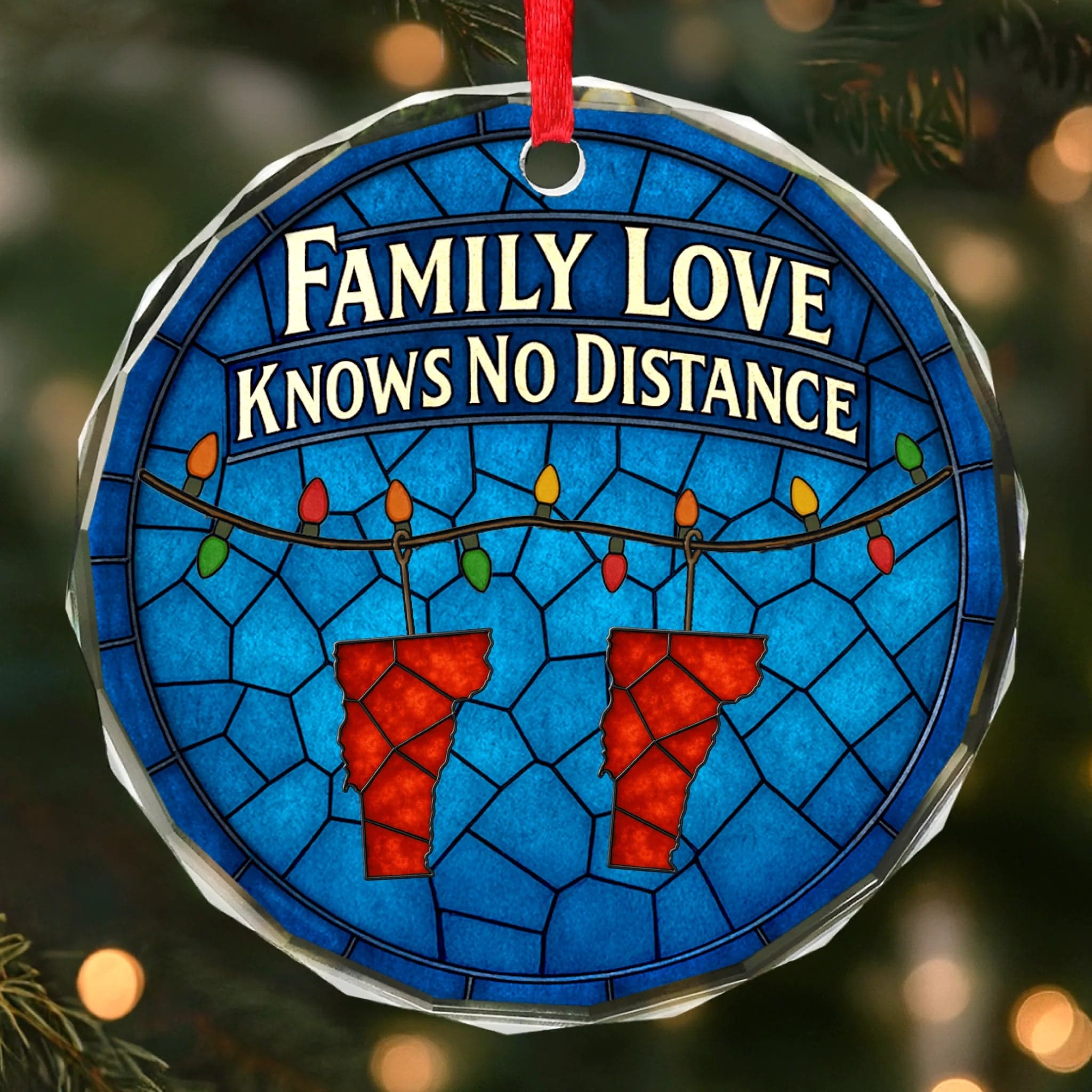 Custom Christmas Circle Glass Ornament | Personalized Dropship MOQ 1 - Glass Ornament Detail | Wholesale POD Supplier | MCDFL