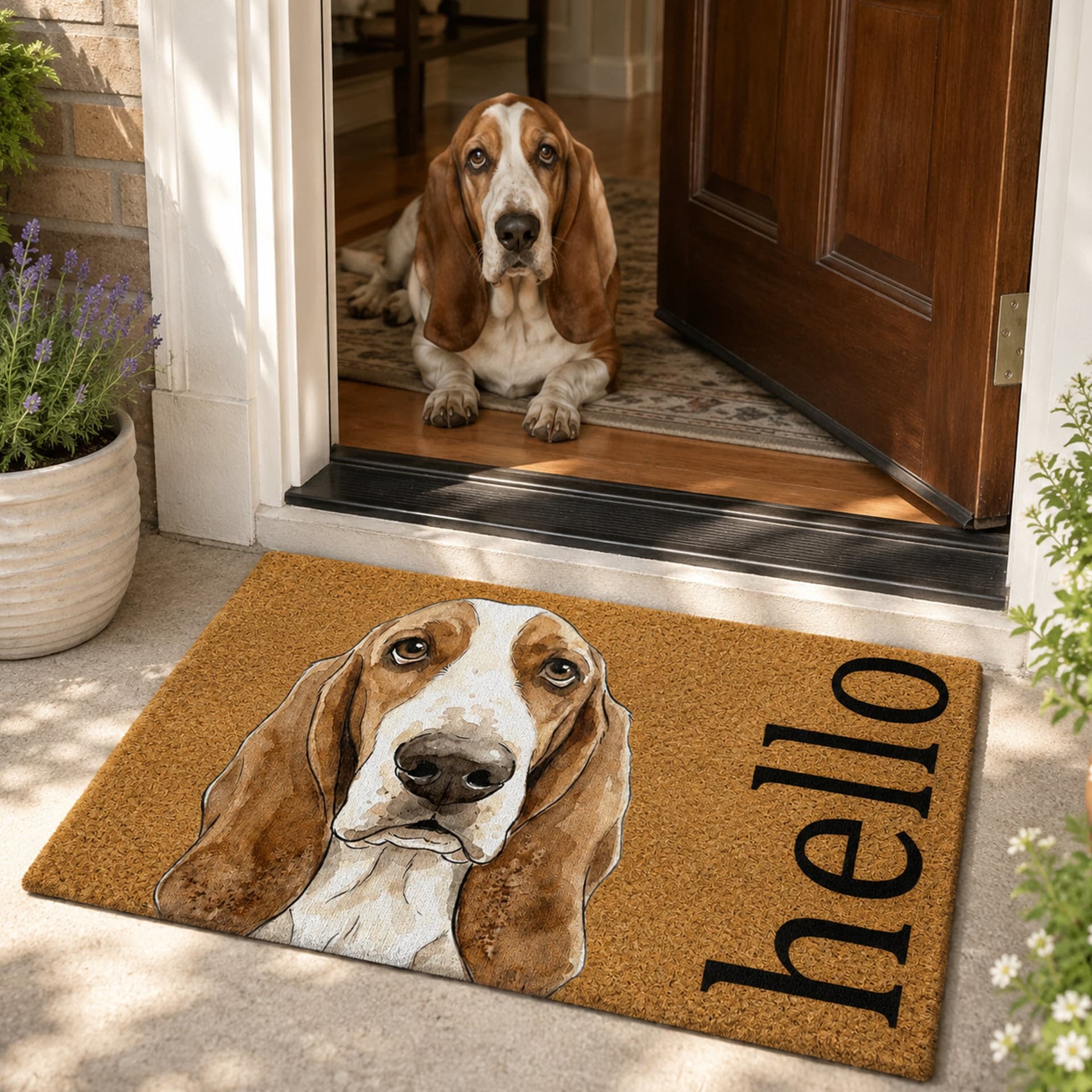 Custom Pet Portrait Doormat | Print-on-Demand, MOQ 1 - Custom Doormat Wholesale | MCDFL