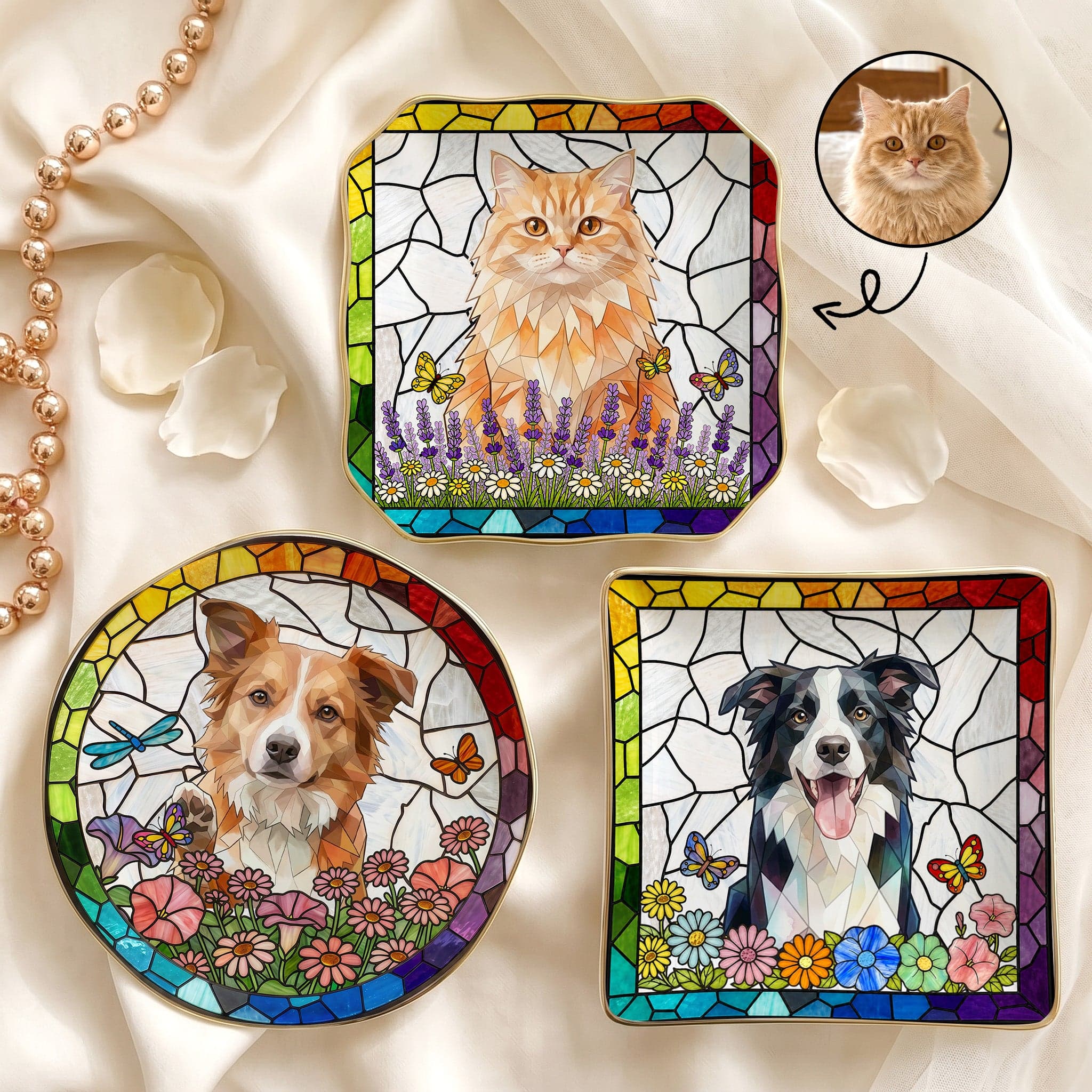 Custom Pet Portrait Jewelry Dish | Dropship MOQ 1, Personalized Wholesaler - Custom Jewelry Dish Wholesale | POD Dropship Supplier | MCDFL