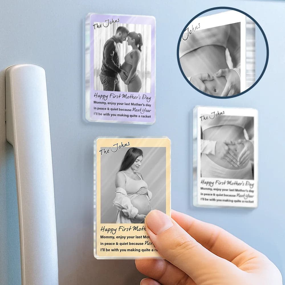 Mother's Day Custom Photo Acrylic Fridge Magnet | POD Dropship MOQ 1 - Acrylic Magnet Detail | Wholesale POD Supplier | MCDFL