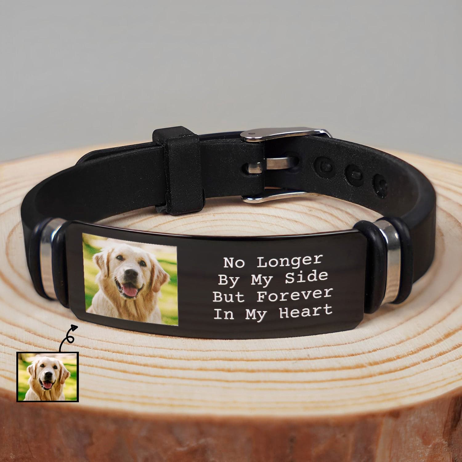 Pet Memorial Engraved Bracelet | Custom Photo Dropship MOQ 1 - Custom Engraved Bracelet Wholesale | MCDFL