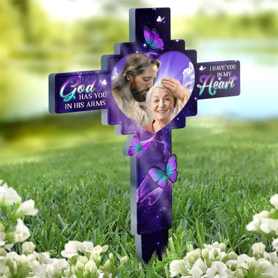 Memorial Custom Photo Garden Stake | POD Dropship, Wholesale MOQ 1 - Custom Acrylic Garden Stake Wholesale | MCDFL