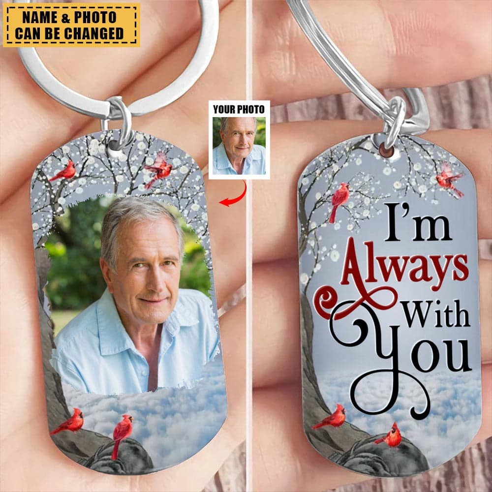 Custom Memorial Photo Keychain | Wholesale Dropship MOQ 1, Best for Etsy Sellers - Steel Keychain Detail | Wholesale POD Supplier | MCDFL
