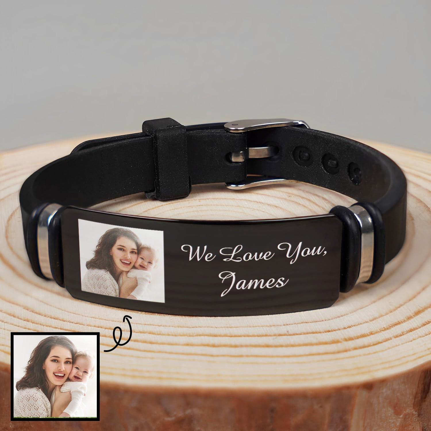 Birthday Custom Photo Bracelet | Personalized Engraved Dropship MOQ 1 - Custom Engraved Bracelet Wholesale | MCDFL