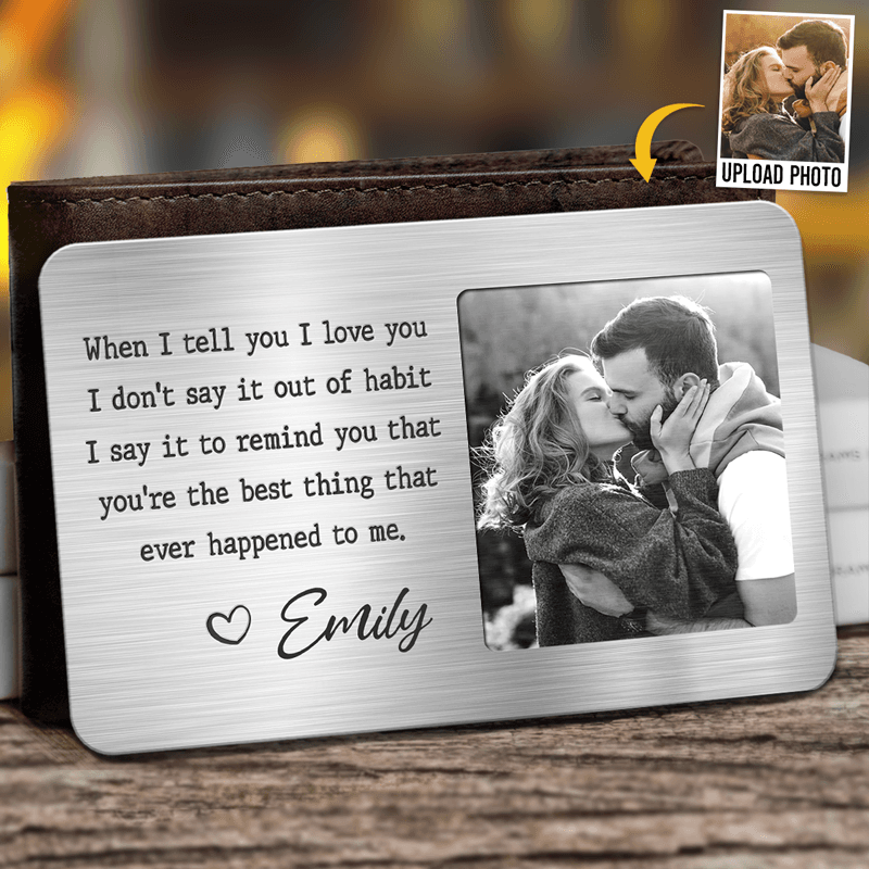 Custom Photo Wallet Card for Couples | Dropship Personalized Gifts MOQ 1 - Custom Wallet Card Wholesale | MCDFL
