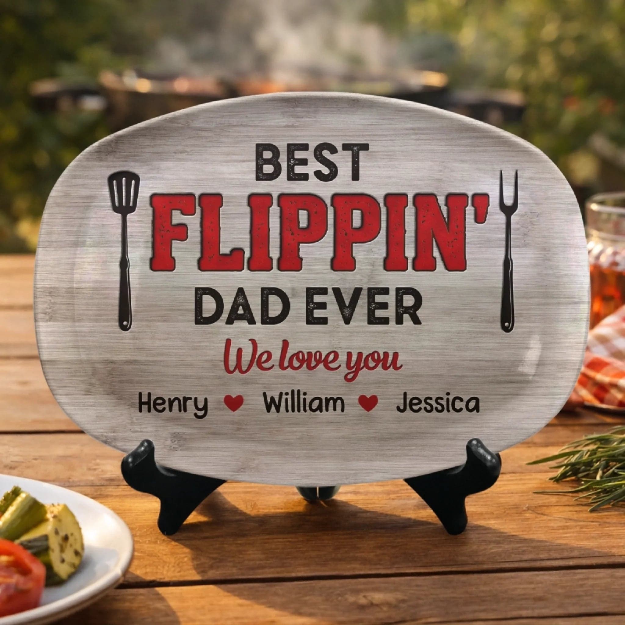Custom BBQ Grilling Platter | Personalized Meat Platter - Platter Detail | Wholesale POD Supplier | MCDFL