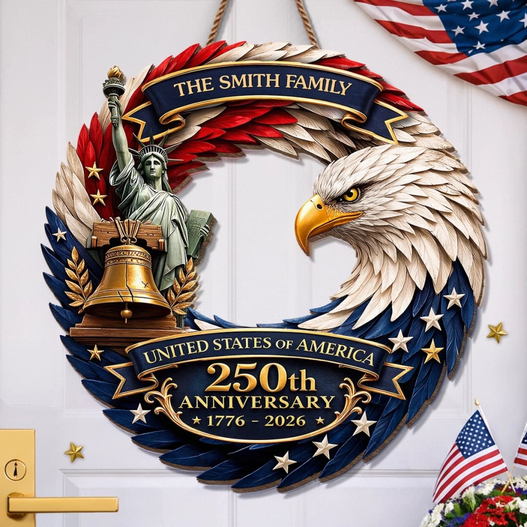 250th Anniversary Custom Wood Sign | POD Dropship, MOQ 1, Patriotic - Custom Wood Sign Wholesale | MCDFL