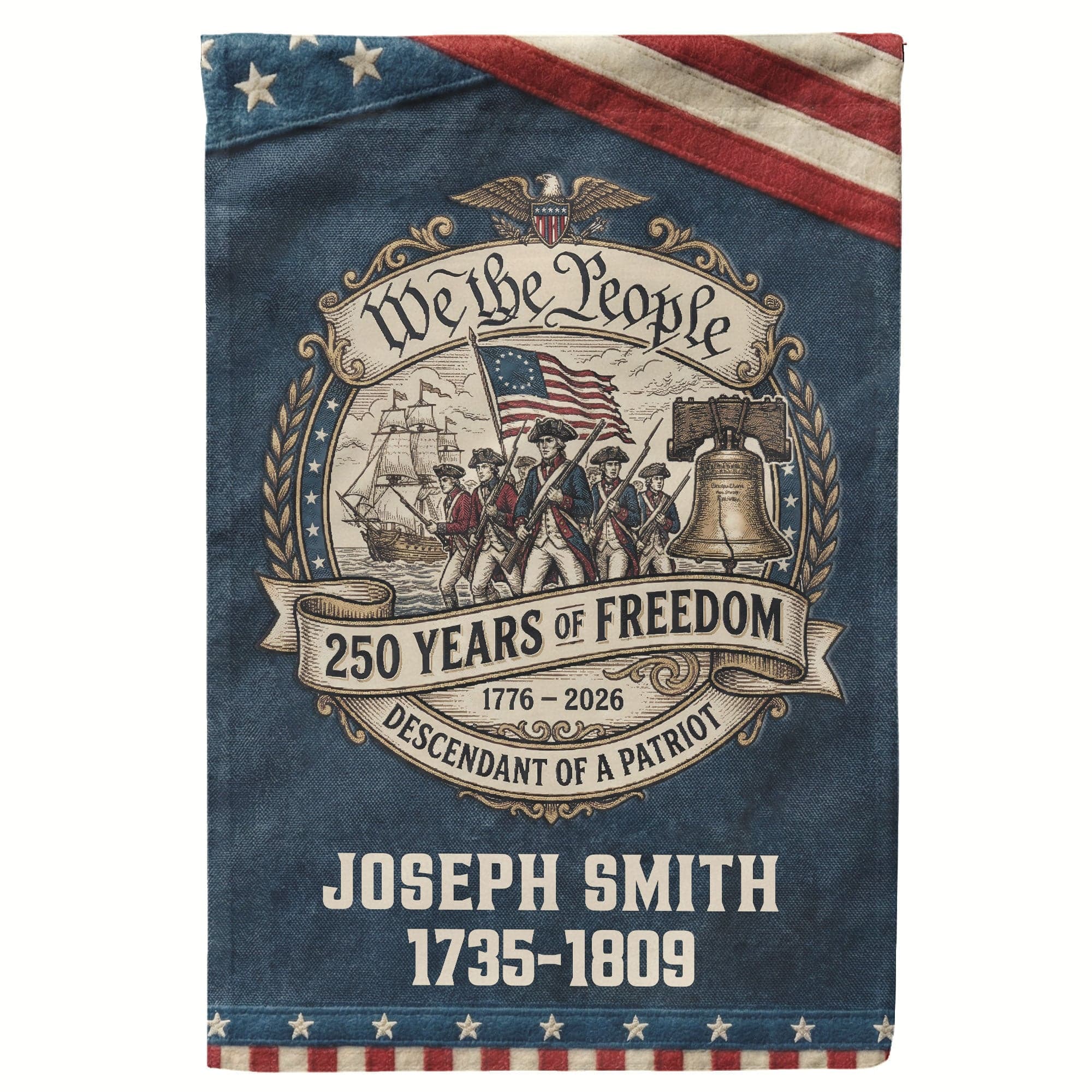 Independence Day Custom Patriot Flag | POD Dropship, Personalized Garden Flag MOQ 1 - Flag Detail | Wholesale POD Supplier | MCDFL