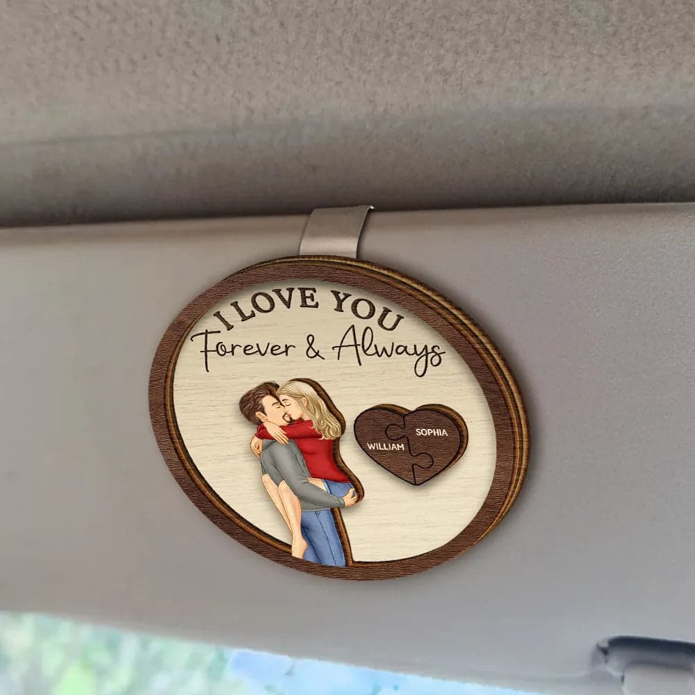 Valentine's Day Custom Car Visor Clip | POD Dropship, MOQ 1 - Car Visor Clip Detail | Wholesale POD Supplier | MCDFL