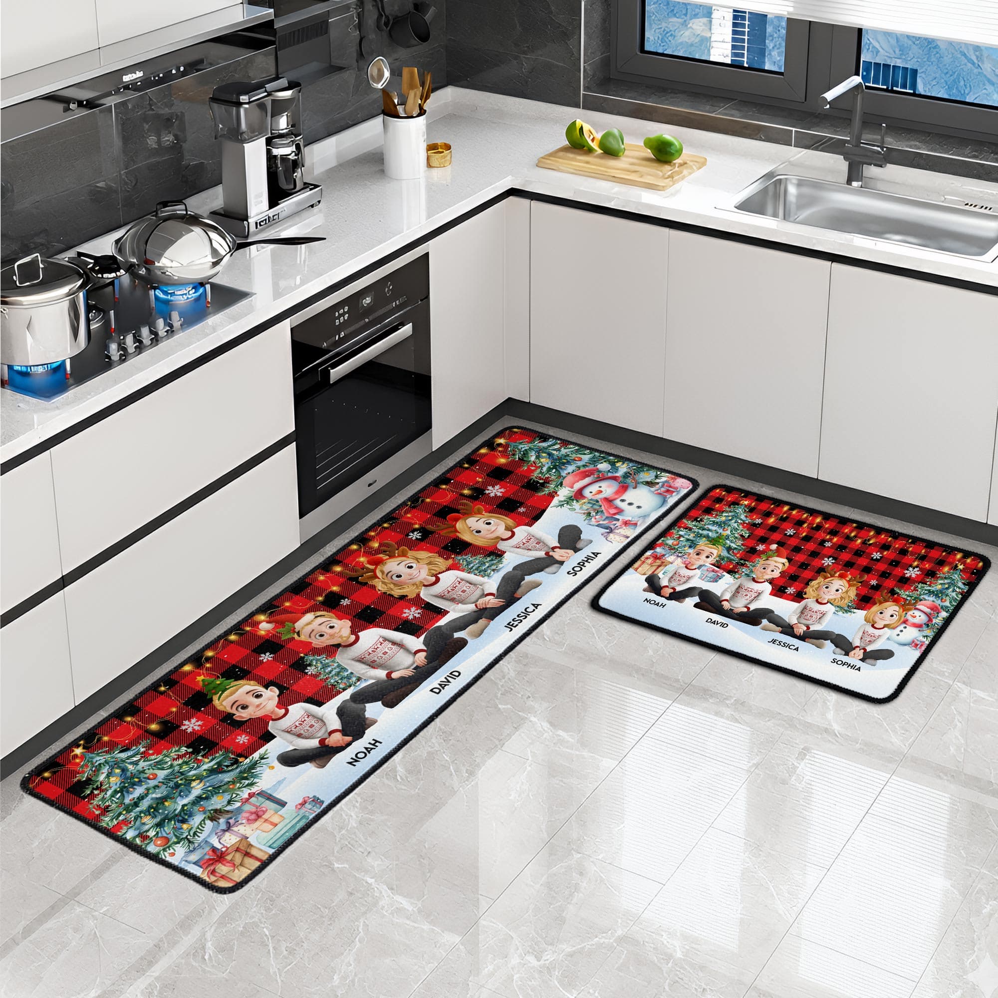 Personalized Plaid Runner Rug | Dropship MOQ 1, Wholesale Supplier - Doormat Detail | Wholesale POD Supplier | MCDFL