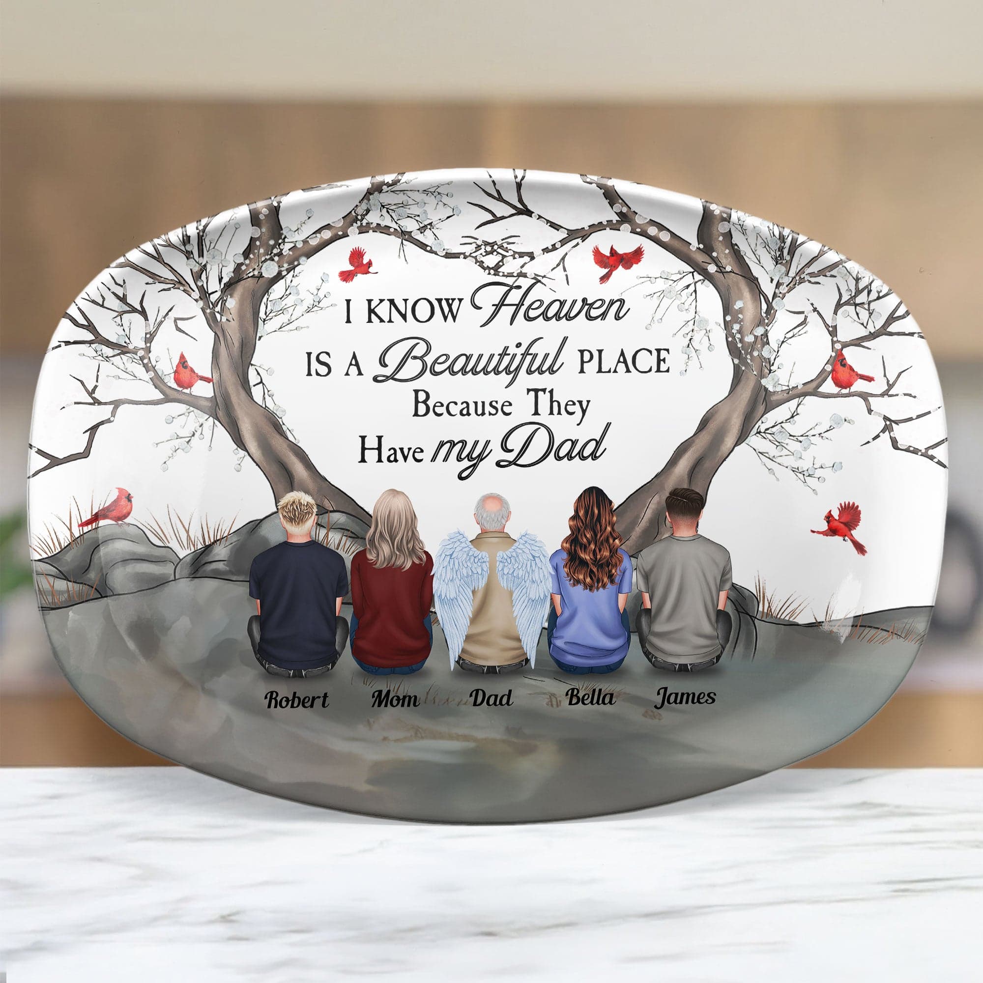 Memorial Platter for Loss of Father or Mother | Custom Dropship MOQ 1 - Custom Platter Wholesale | POD Dropship Supplier | MCDFL