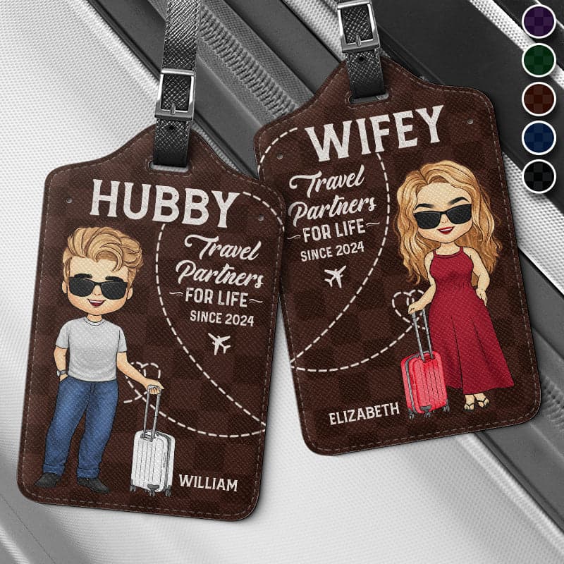 Custom Anniversary Luggage Tags Set | POD Dropship, Personalized Gift - Custom Luggage Tag Wholesale | MCDFL