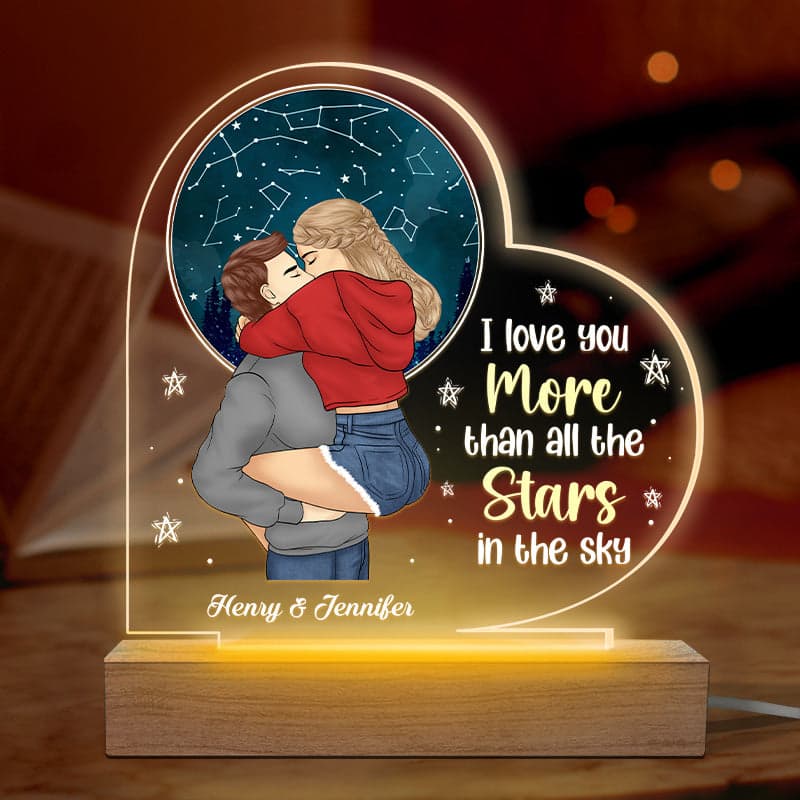 Personalized Anniversary 3D LED Light | Custom Heart Shaped Dropship MOQ 1 - Custom LED Night Light Wholesale | MCDFL