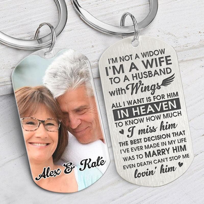 Memorial Custom Photo Keychain | POD Dropship MOQ 1 - Custom Steel Keychain Wholesale | POD Dropship Supplier | MCDFL