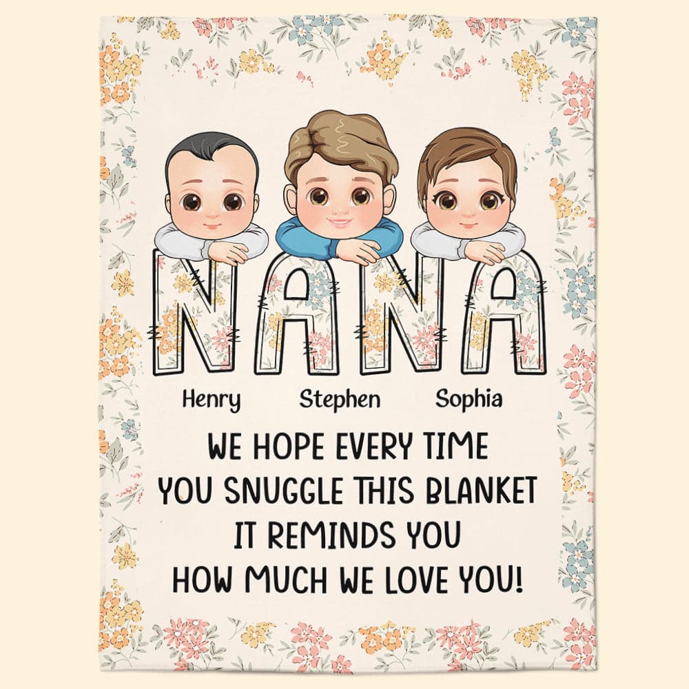 Mother's Day Personalized Fleece Blanket | Custom Text Dropship MOQ 1 - Blanket Detail | Wholesale POD Supplier | MCDFL