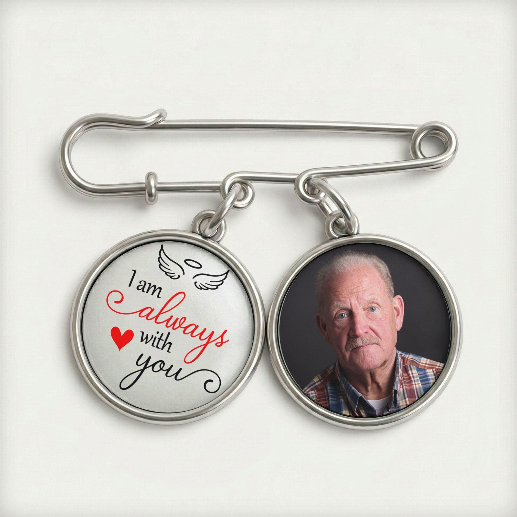 Memorial Custom Photo Lapel Pin | POD Dropship, Wholesale MOQ 1 - Lapel Pin Detail | Wholesale POD Supplier | MCDFL
