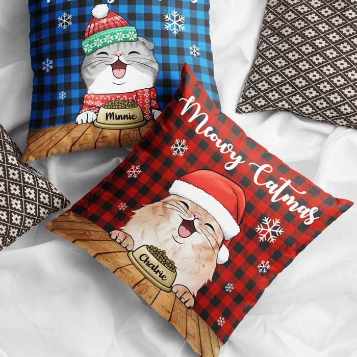 Christmas Personalized Pet Pillow | Dropship MOQ 1, Custom Print - Square Pillow Detail | Wholesale POD Supplier | MCDFL