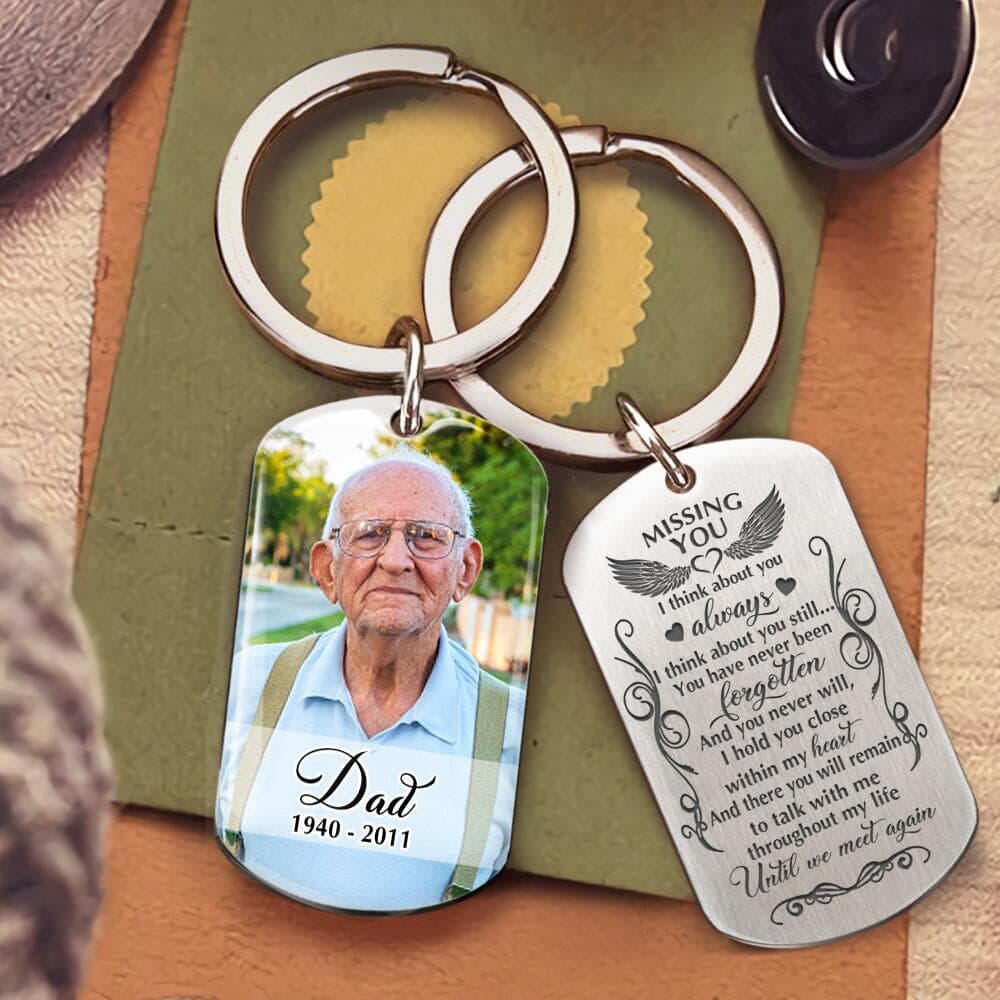 Sympathy Keychain Missing You Gift | Custom Dropship MOQ 1 - Custom Steel Keychain Wholesale | MCDFL