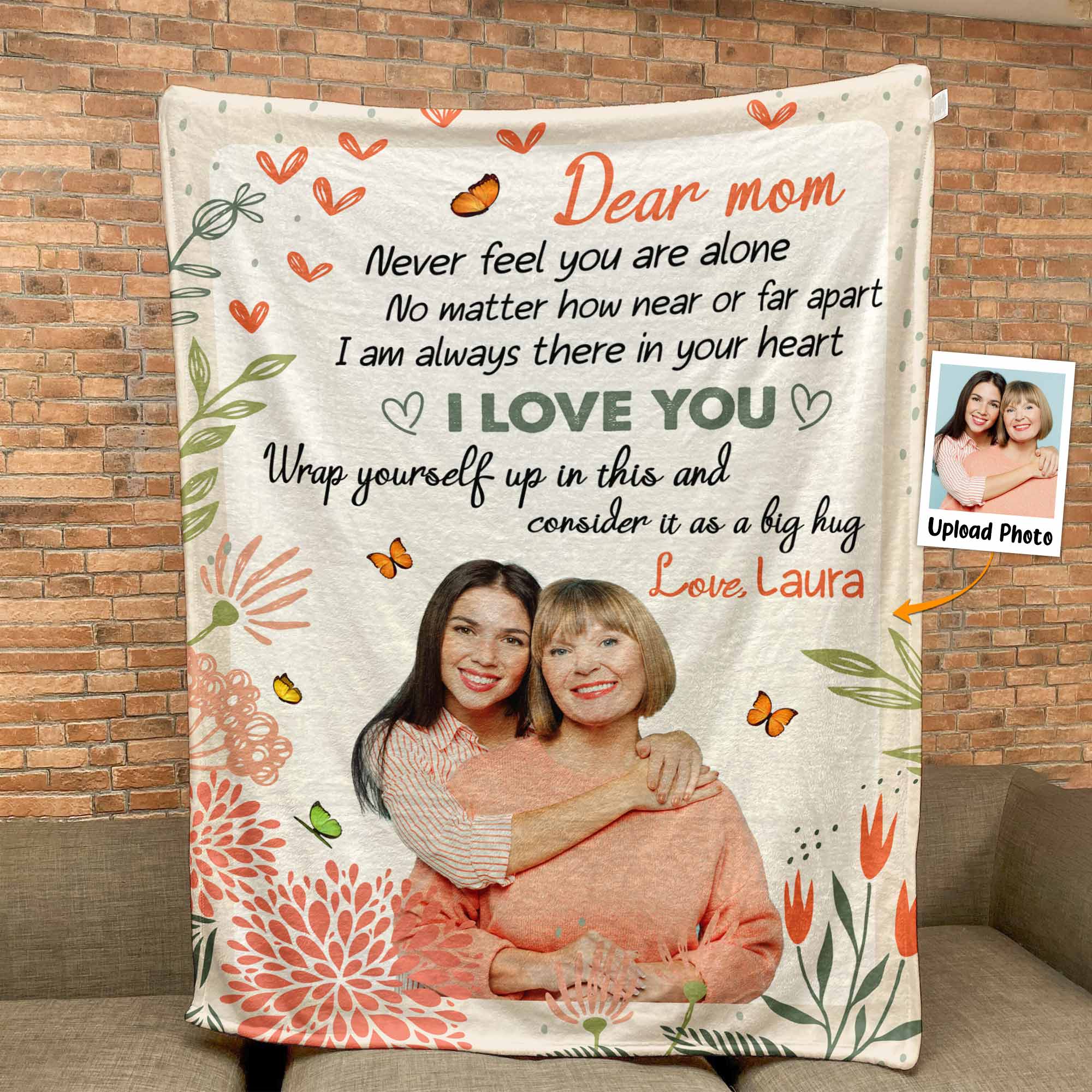 Mother's Day Personalized Photo Blanket | POD Dropship MOQ 1 Custom Gift - Custom Blanket Wholesale | POD Dropship Supplier | MCDFL
