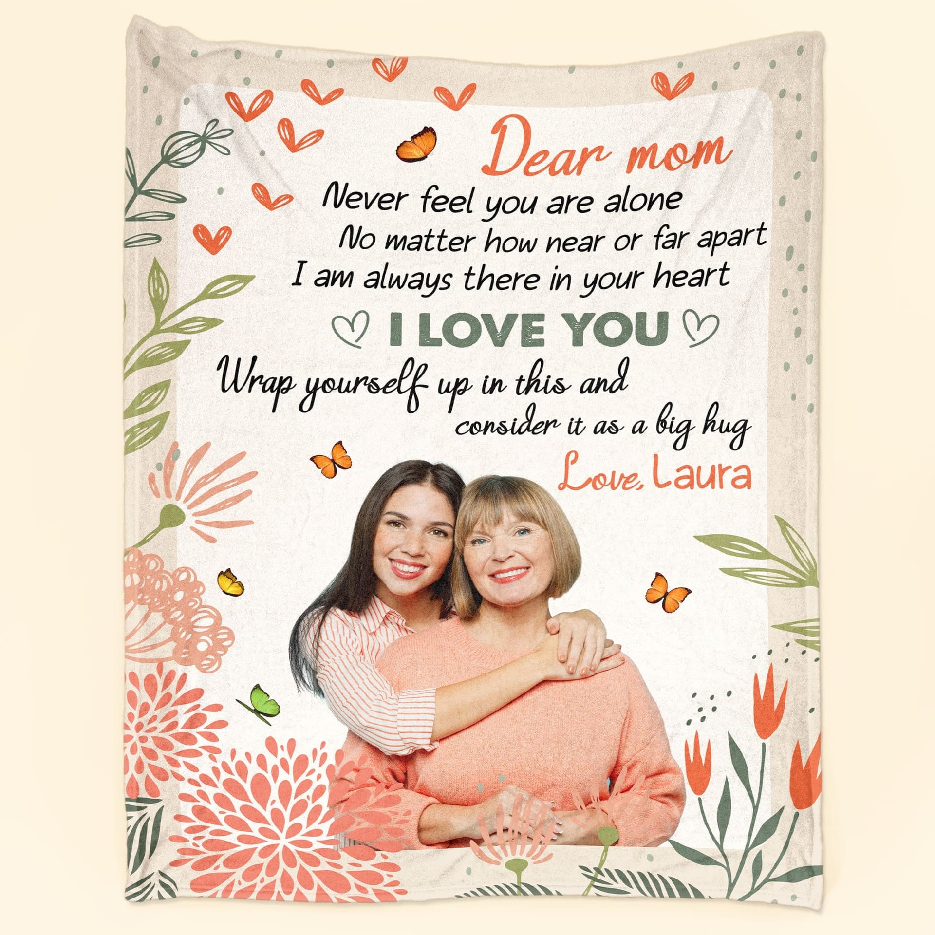 Mother's Day Personalized Photo Blanket | POD Dropship MOQ 1 Custom Gift - Blanket Detail | Wholesale POD Supplier | MCDFL