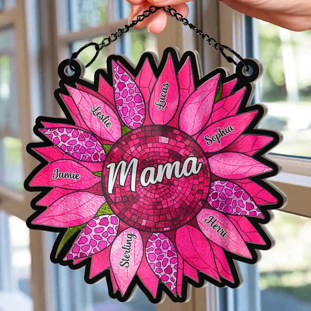 Mother's Day Personalized Suncatcher Ornament | POD Dropship MOQ 1 - Suncatcher Ornament Detail | Wholesale POD Supplier | MCDFL