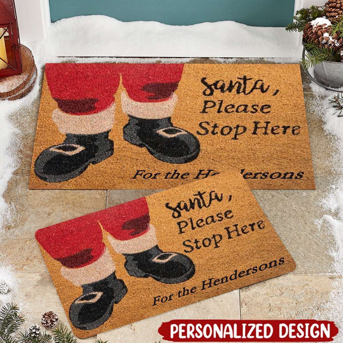Custom Christmas Doormat | POD Dropship, MOQ 1, Personalized Gift - Doormat Detail | Wholesale POD Supplier | MCDFL
