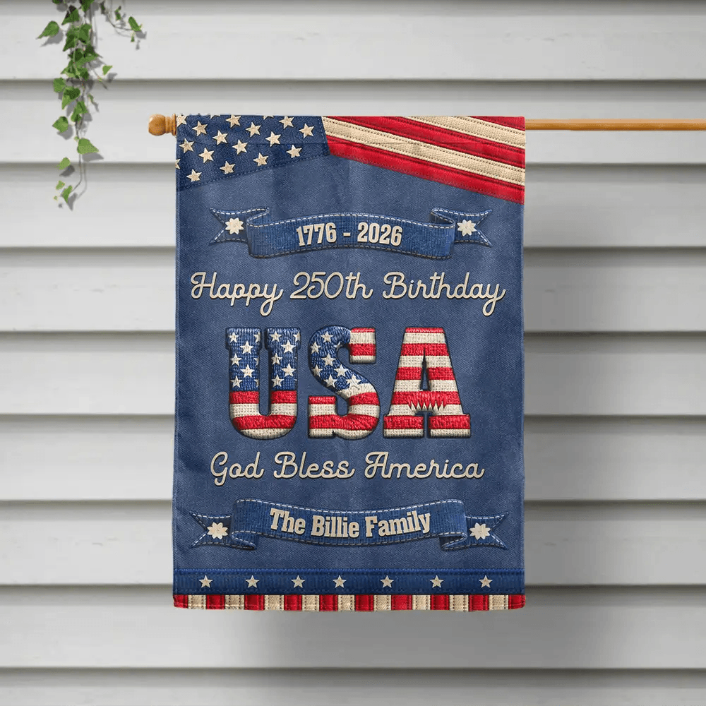 Patriotic USA 250th Birthday Flag | Custom Print POD Dropship MOQ 1 - Flag Detail | Wholesale POD Supplier | MCDFL