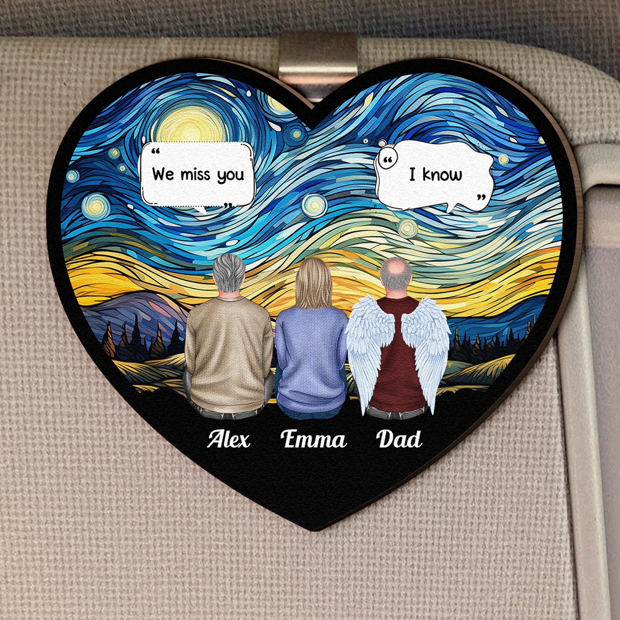 Custom Memorial Visor Clip for Loss of Loved One | Wholesale MOQ 1, Dropship Ready - Custom Car Visor Clip Wholesale | MCDFL