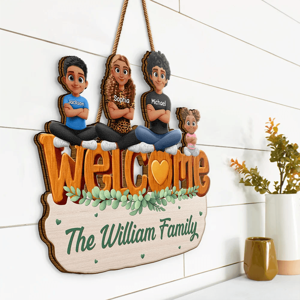 Personalized Family Wood Sign for Christmas | Wholesale MOQ 1, Dropship Ready - Wood Sign Detail | Wholesale POD Supplier | MCDFL
