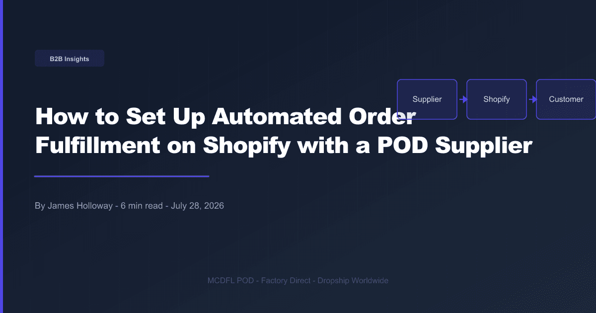 How to Set Up Automated Order Fulfillment on Shopify with a POD Supplier